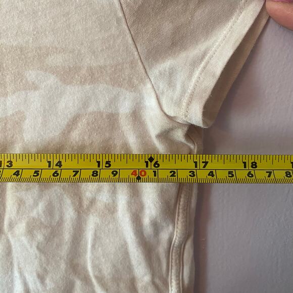 Athleta Women's size Small Cream Tan Camo Short Sleeve Tee T-Shirt Gorpcore - Picture 7 of 9